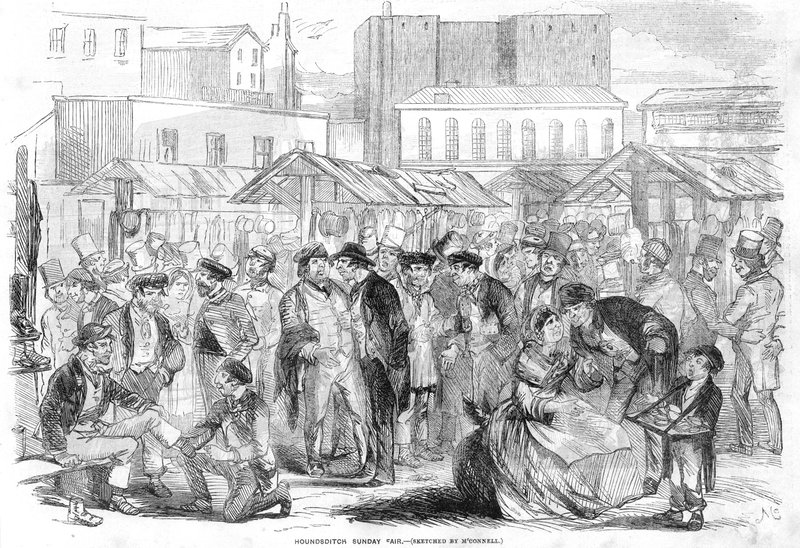 Houndsditch Sunday Fair, London av English School