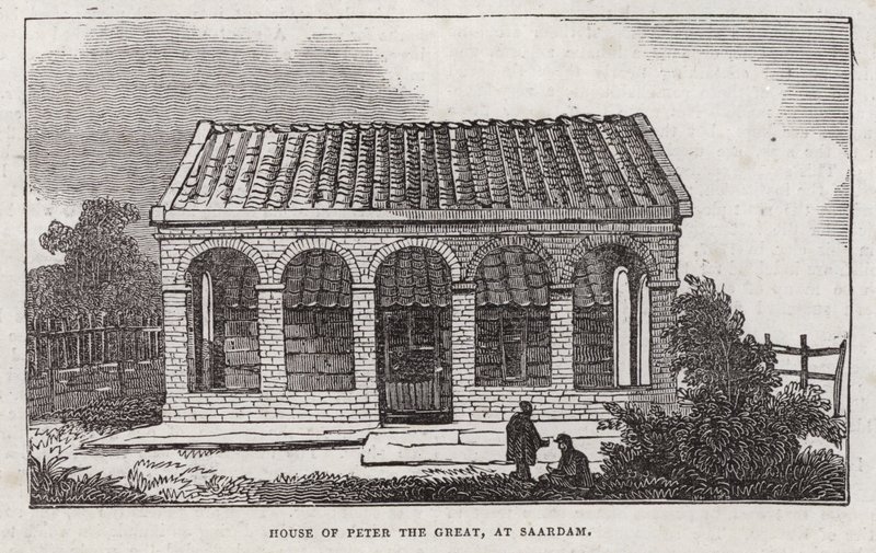 Huset til Peter den store, Saardam (gravering) av English School