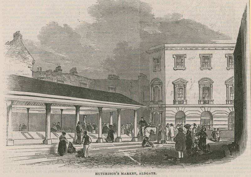 Hutchinsons Market, Aldgate, London av English School