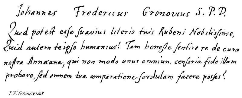 I F Gronovius av English School