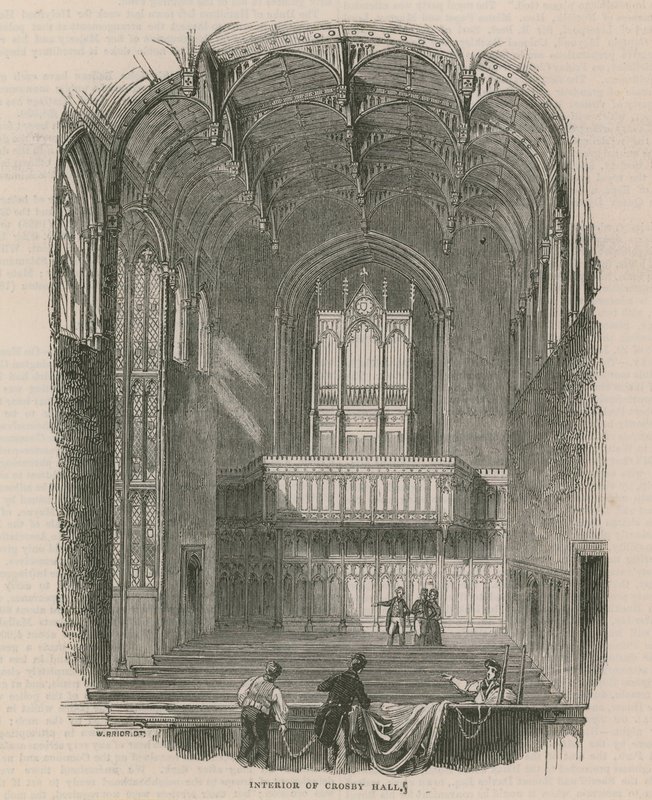 Interiør i Crosby Hall av English School