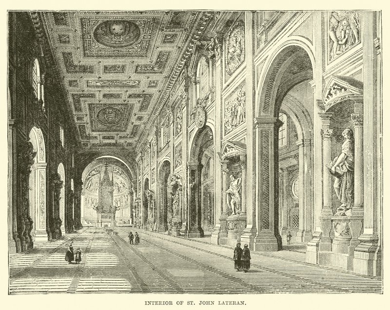 Interiør av St John Lateran av English School