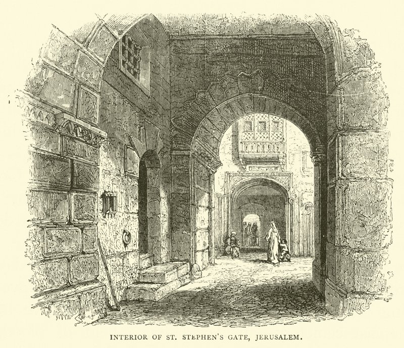Interiør av St Stephens Gate, Jerusalem av English School