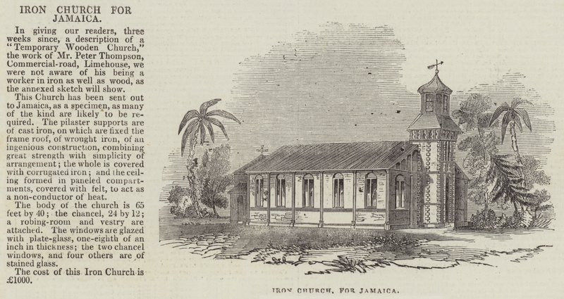 Iron Church for Jamaica (gravering) av English School