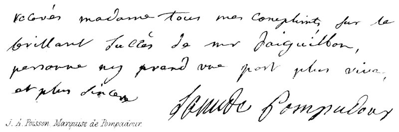 J A Poisson, Marquise de Pompadour av English School