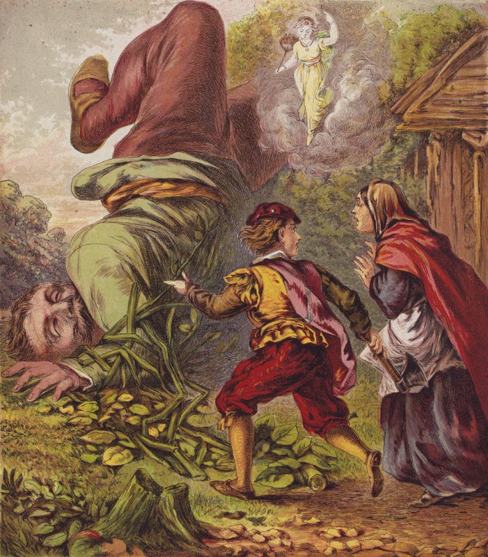 Jack And The Bean-Stalk (farge litho) av English School
