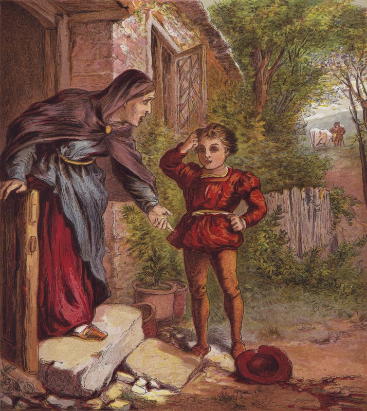 Jack And The Bean-Stalk (farge litho) av English School