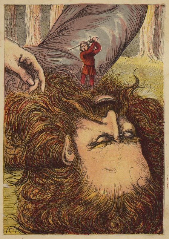 Jack And The Beanstalk (farget gravering) av English School