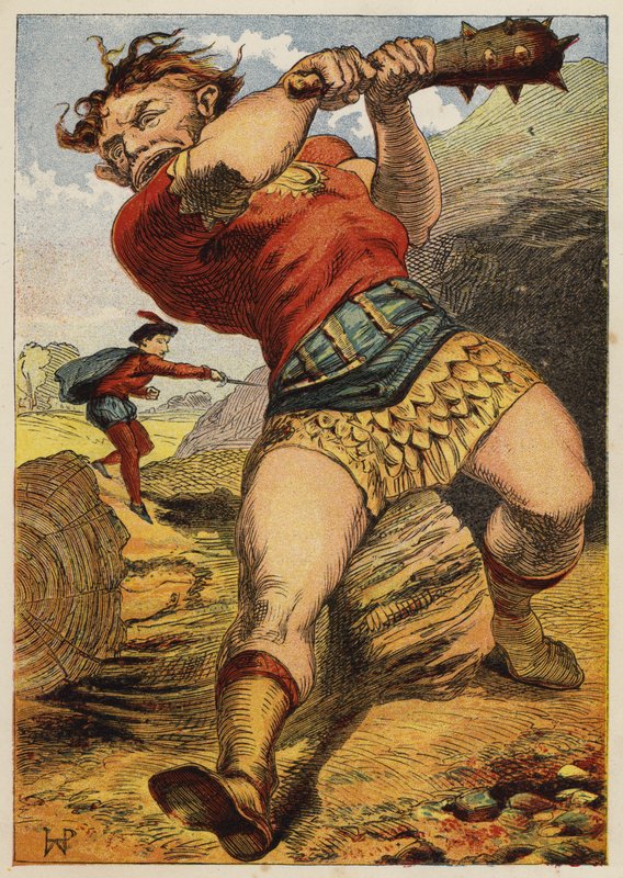 Jack The Giant Killer (farge litho) av English School