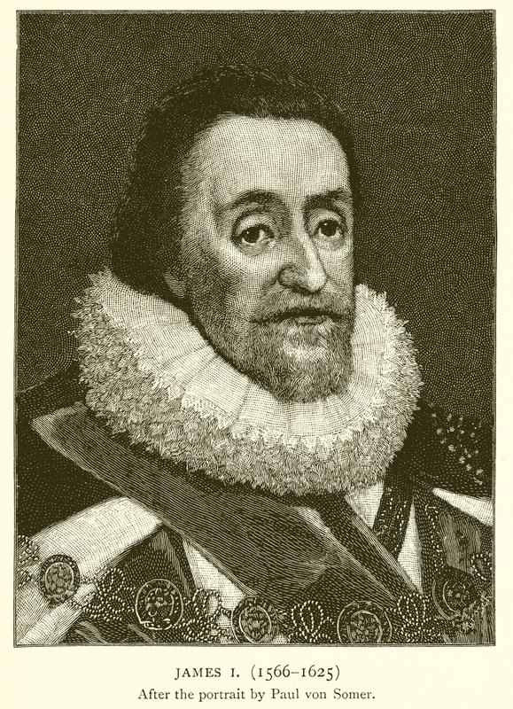 James I (1566–1625) av English School