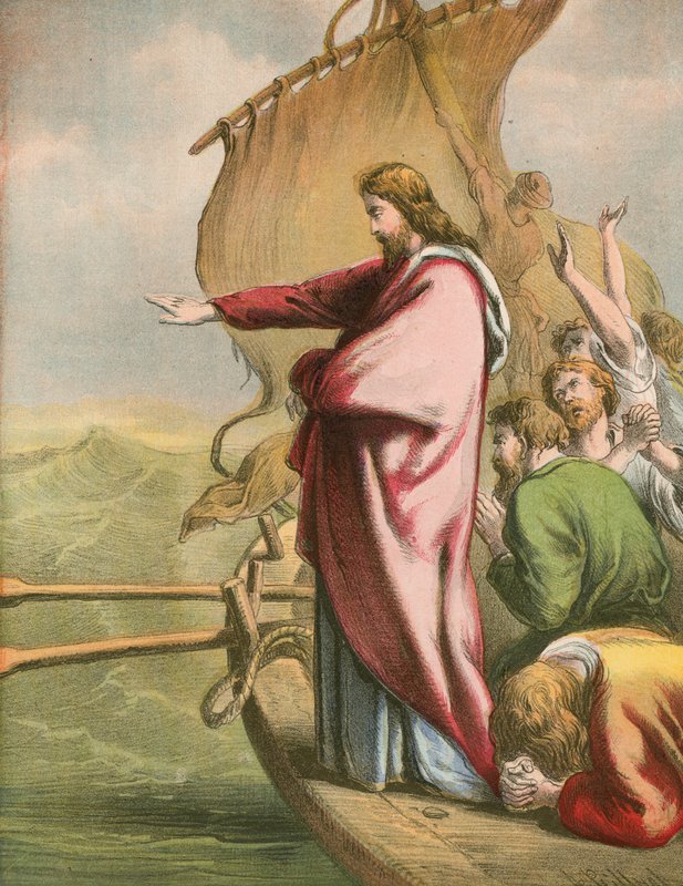 Jesus beroliger vannet av English School