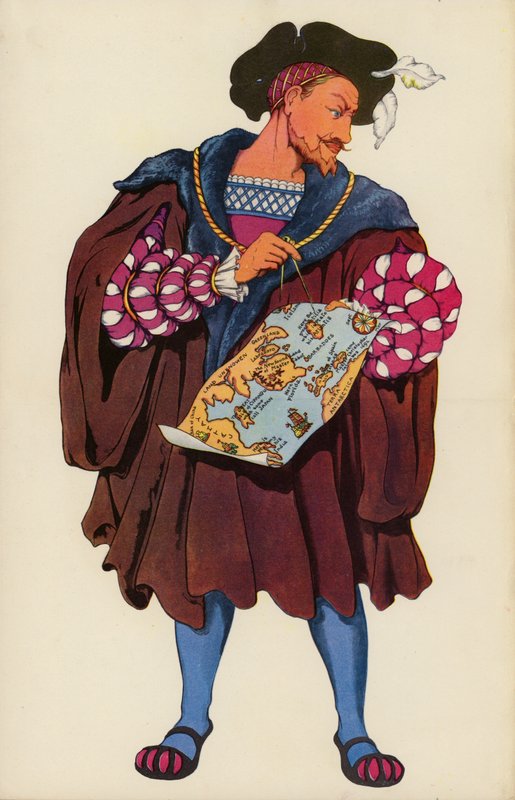 John Cabot (farge litho) av English School