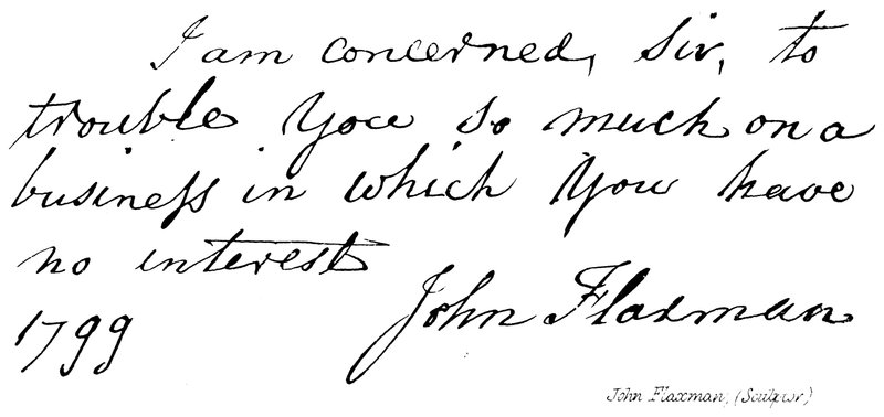 John Flaxman, (skulptør) av English School