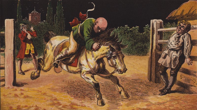 John Gilpin (farge litho) av English School