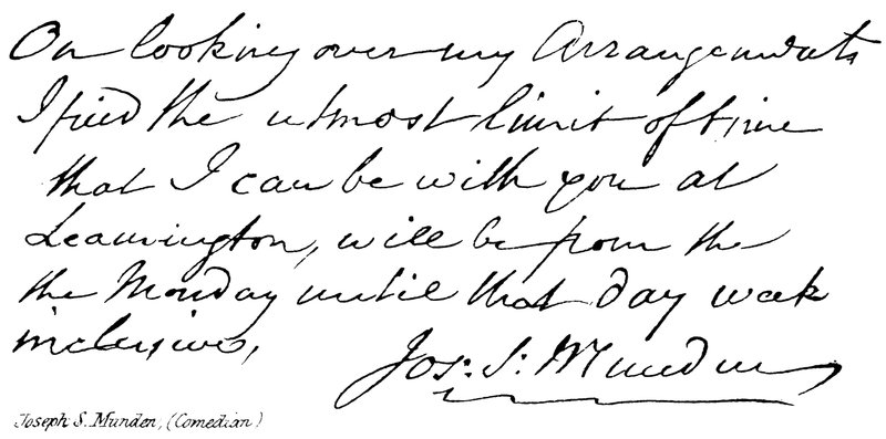 Joseph S Munden, (komiker) av English School