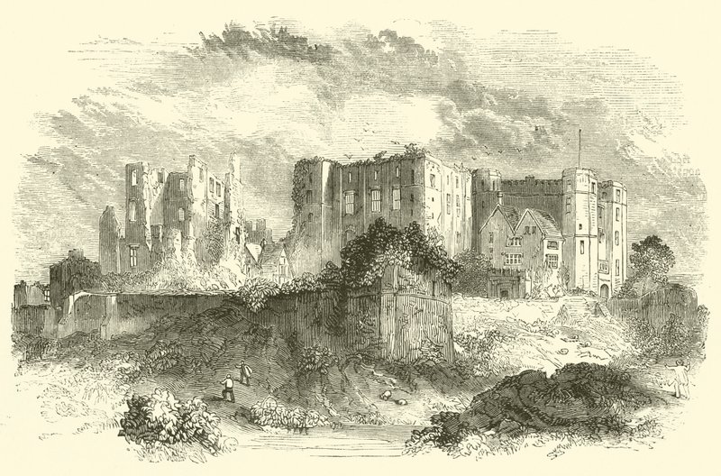Kenilworth Castle (gravering) av English School