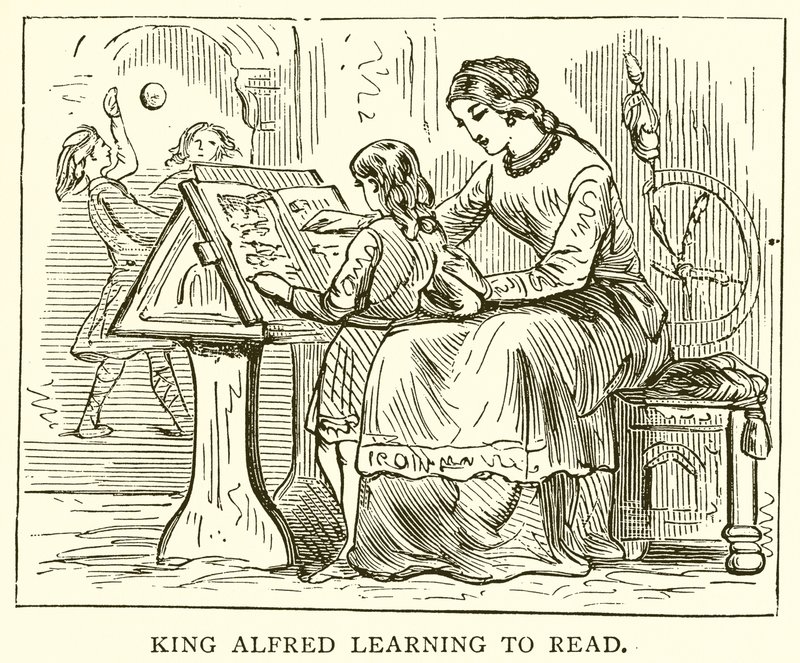 Kong Alfred lærer å lese av English School