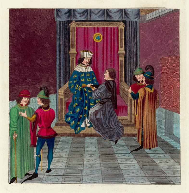 Kong Edward IV (farget gravering) av English School