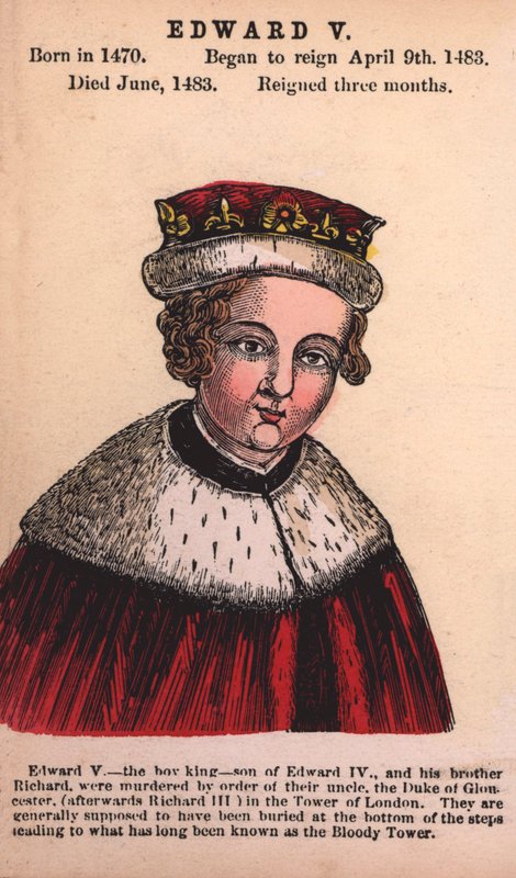 King Edward V (farget gravering) av English School