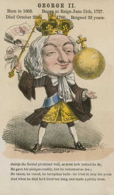 Kong George II (akvatint) av English School
