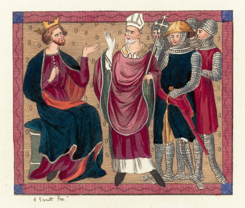 Kong Henry II og Thomas Becket av English School
