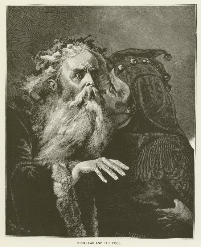 Kong Lear og dåren (gravering) av English School