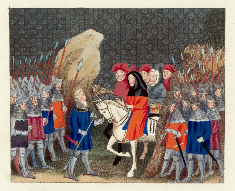 Kong Richard II forrådt (farget gravering) av English School