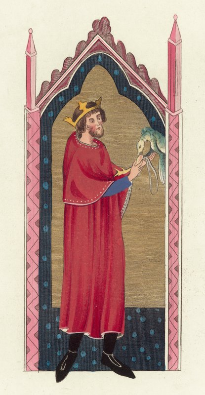 King Stephen (farget gravering) av English School