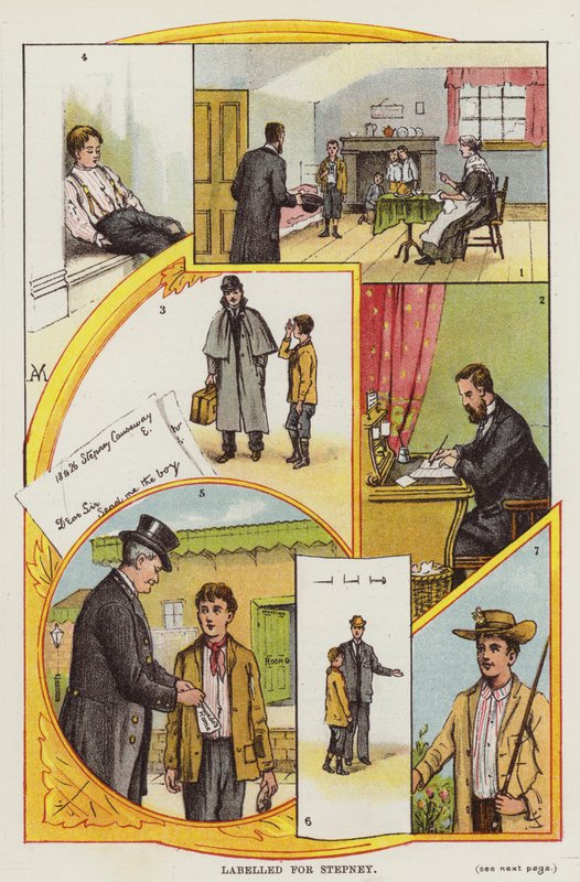 Merket for Stepney (farge litho) av English School