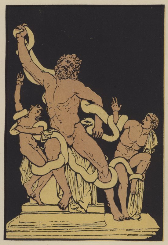 Laocoon (farge litho) av English School