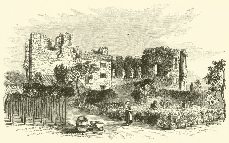 Leicester Abbey (gravering) av English School