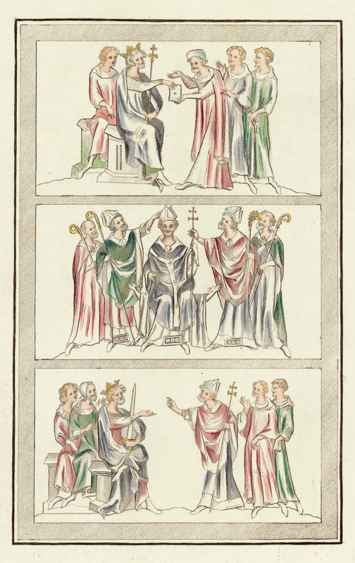 Life of Thomas Becket (farget gravering) av English School