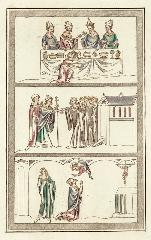 Life of Thomas Becket (farget gravering) av English School
