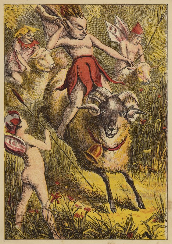 Little Bo-Peep (farget gravering) av English School