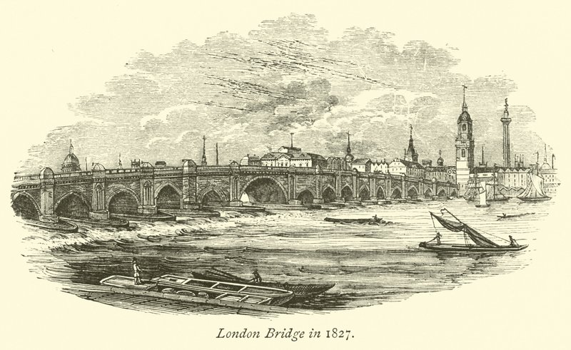 London Bridge i 1827 av English School