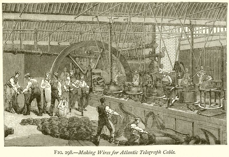 Lage ledninger for Atlantic Telegraph Cable av English School