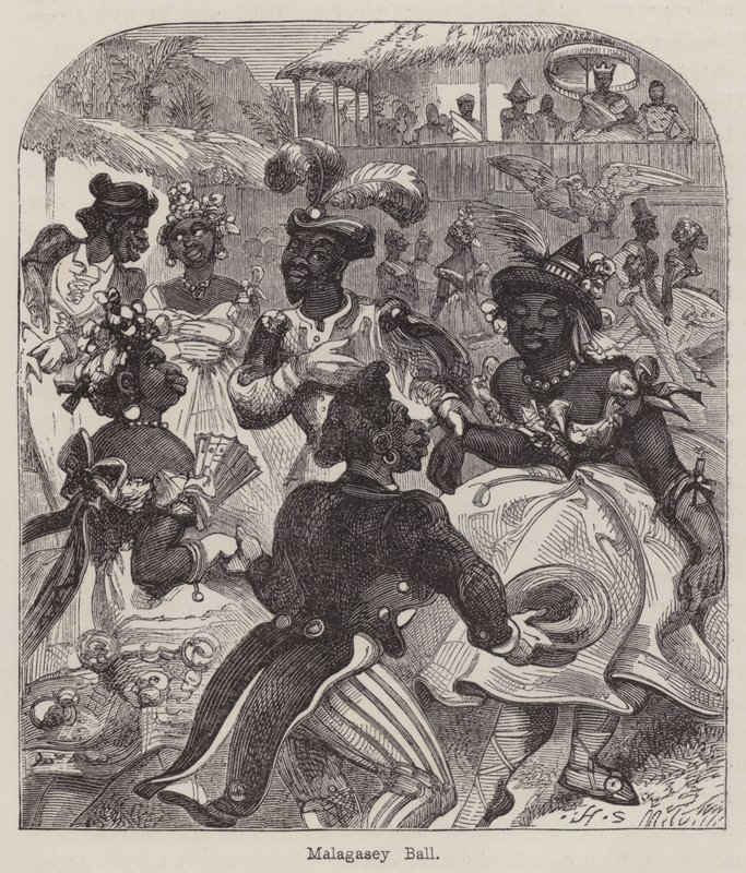 Malagasey Ball (gravering) av English School