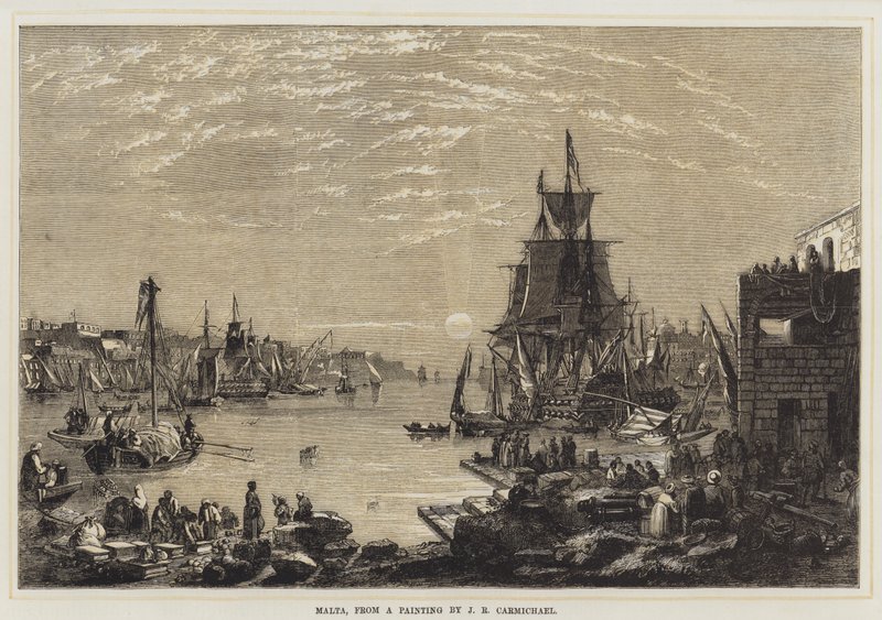 Malta (farge litho) av English School