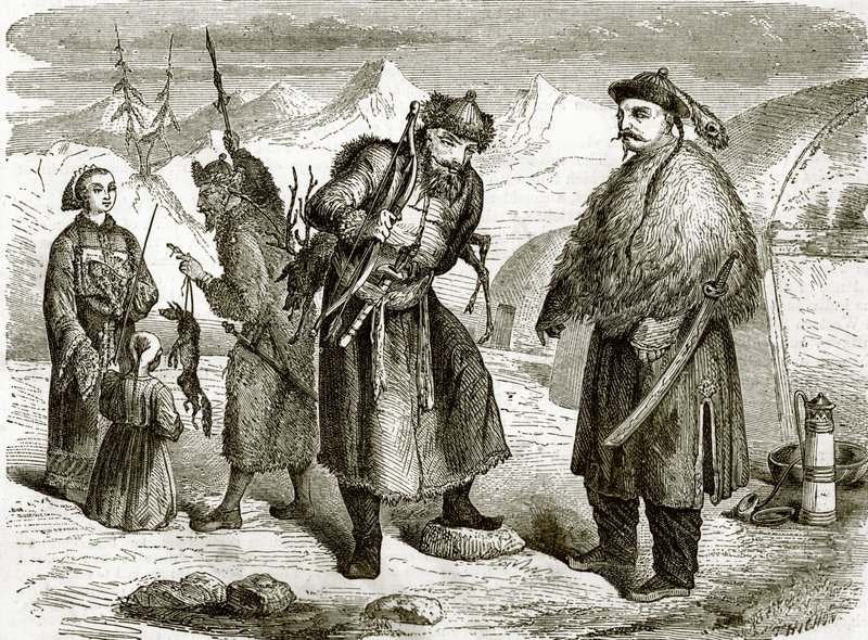Mantchurians og Tungusians fra trans-Baikal-distriktet av English School