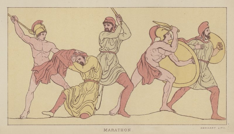 Marathon (farge litho) av English School