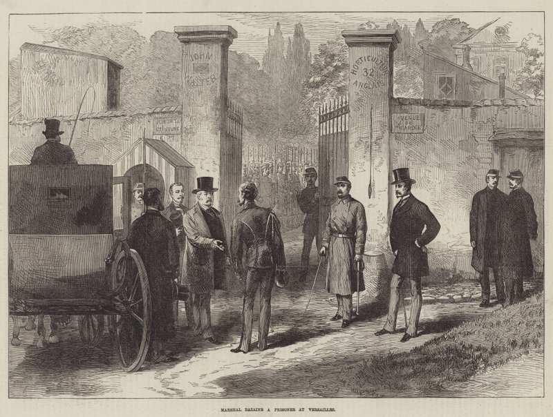 Marshal Bazaine en fange i Versailles (gravering) av English School