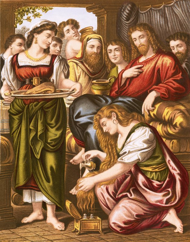 Maria salver Jesu føtter av English School