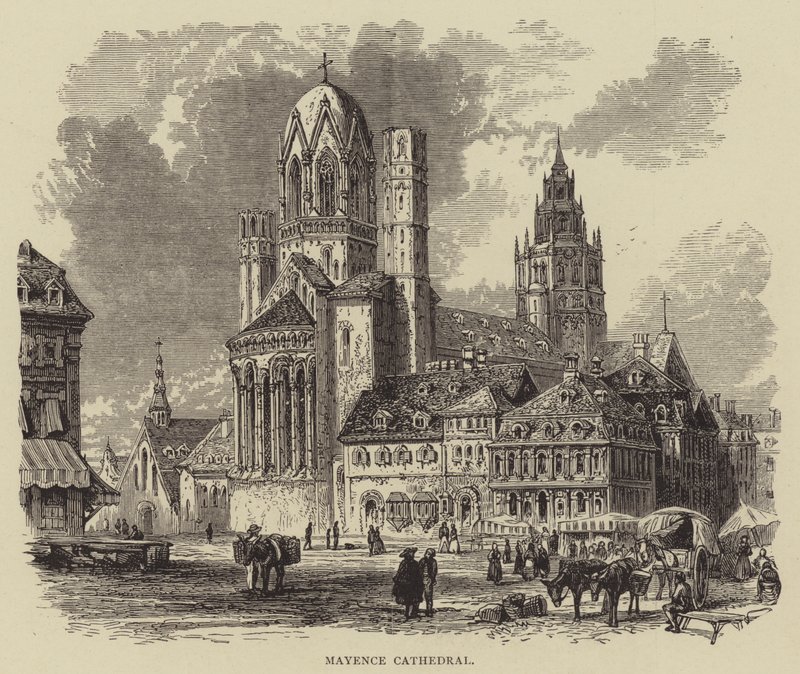 Mayence katedral (gravering) av English School