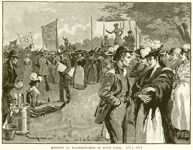 Møte med vaskekvinner i Hyde Park av English School