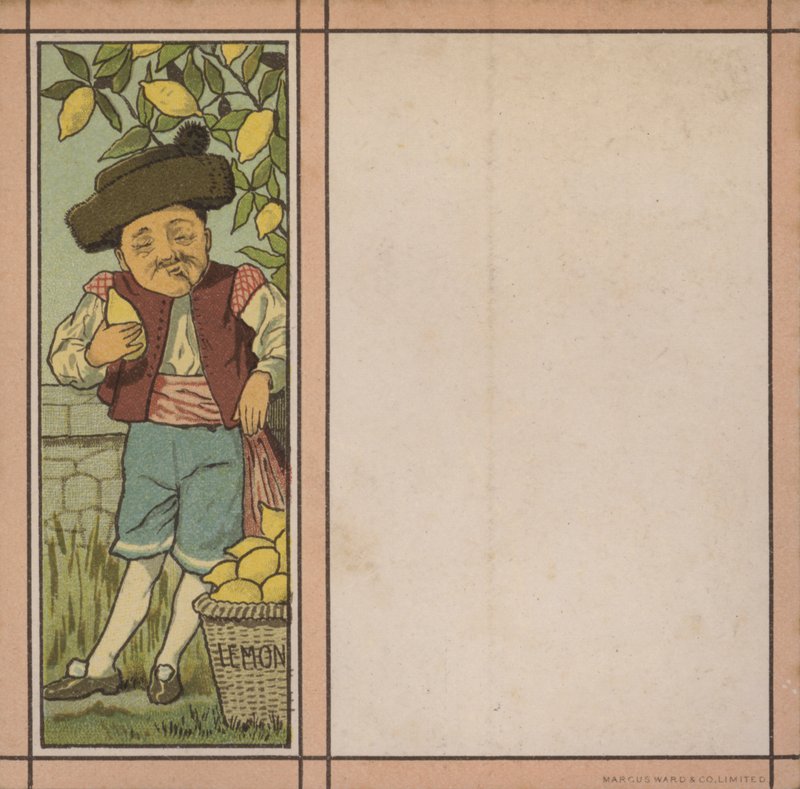 Menyillustrasjon: Sitron (farge litho) av English School