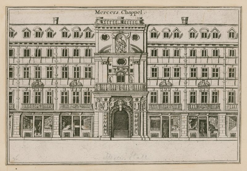 Mercers Chapel, Cheapside, London av English School