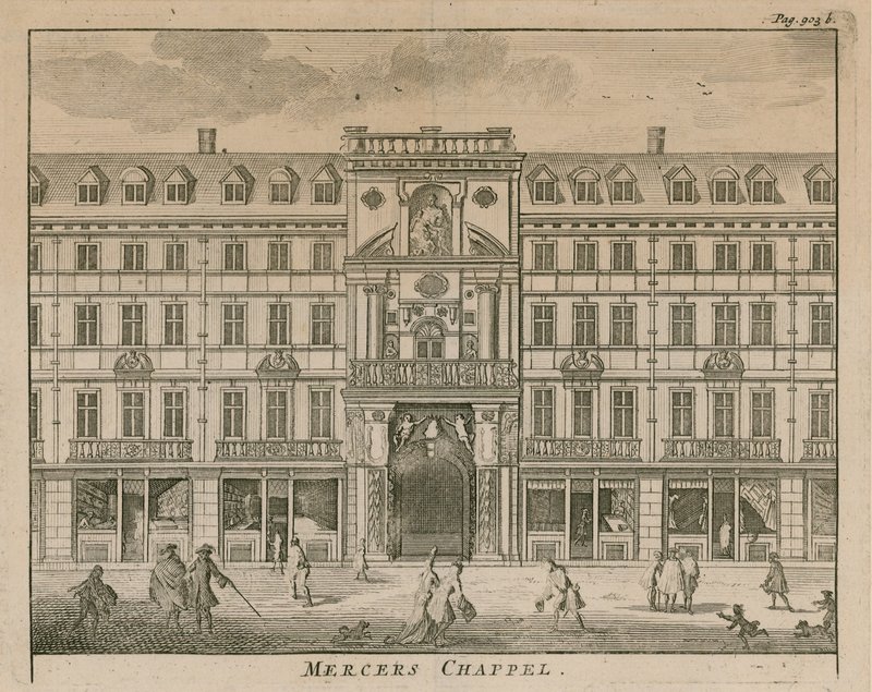 Mercers Chapel, Cheapside, London av English School