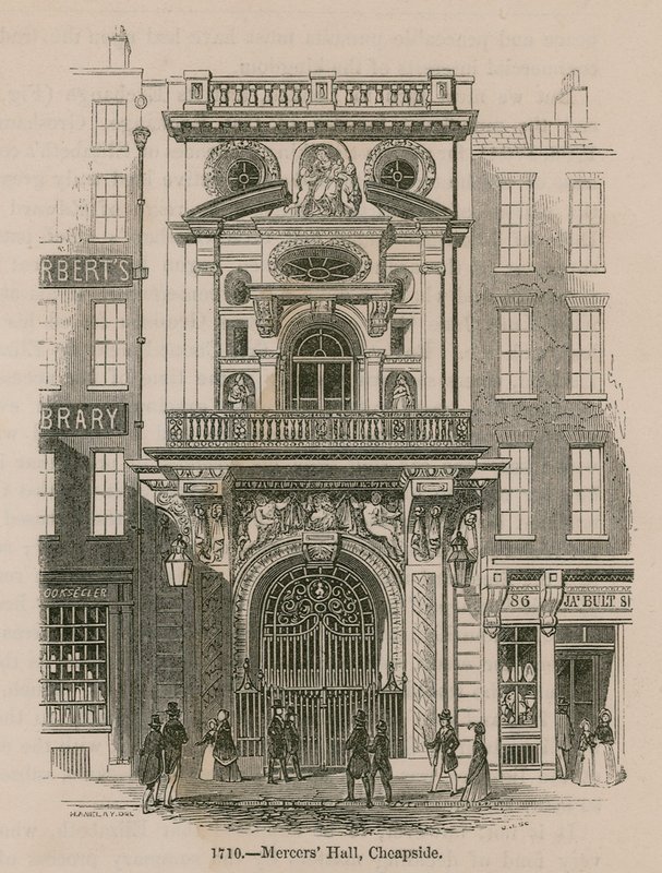 Mercers Hall, Cheapside, London av English School