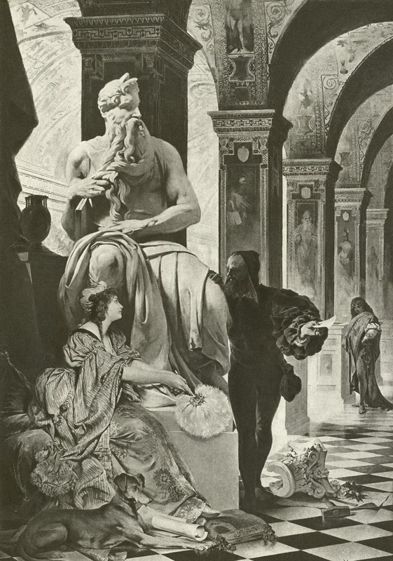 Michael Angelo og Vittoria Colonna (gravyr) av English School