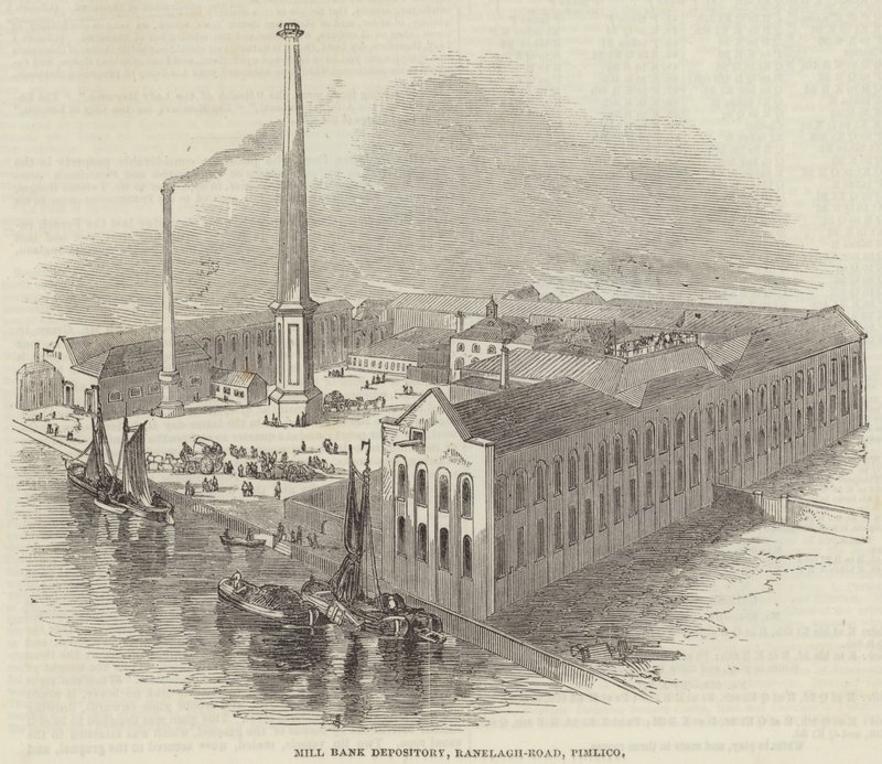 Mill Bank Depository, Ranelagh-Road, Pimlico (gravering) av English School